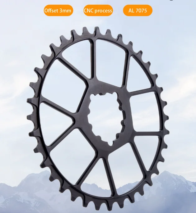 

Mountain Bike Dental Disc Mount Chainring 3mm Offset 7075 Aluminum Alloy Narrow Wide Chainwheel 7075 CNC Bicycle Accessories
