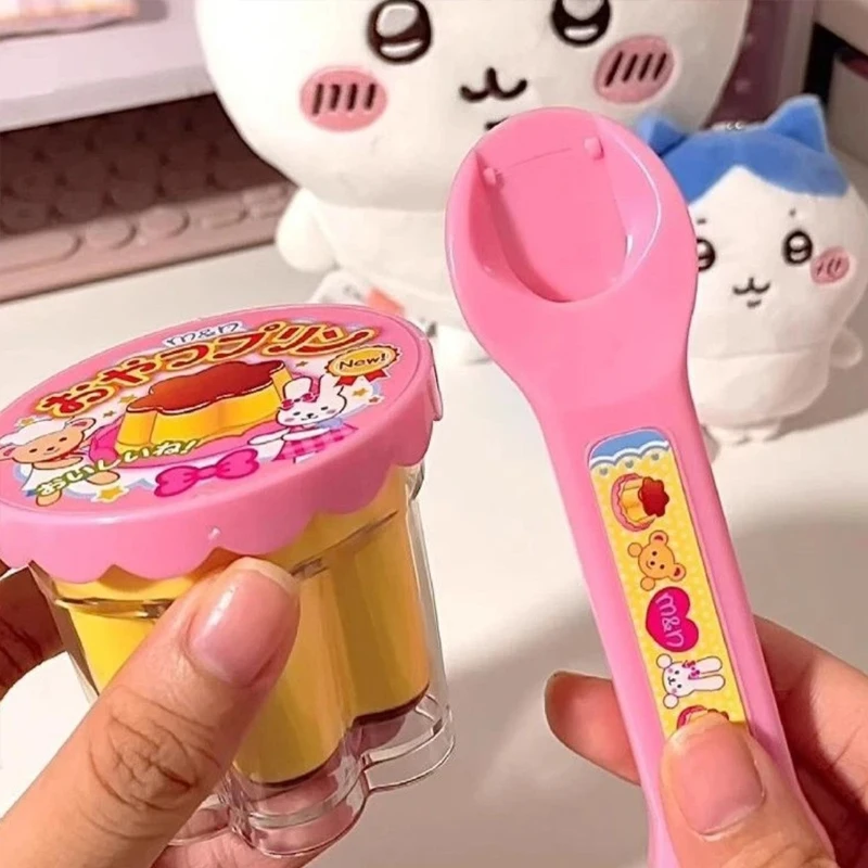 Alimentación de alimentos, pudín, juguete de alimentación, juego de rol, Educación Temprana, pudín de fresa, juguete de simulación, casa japonesa, juguete para amigos