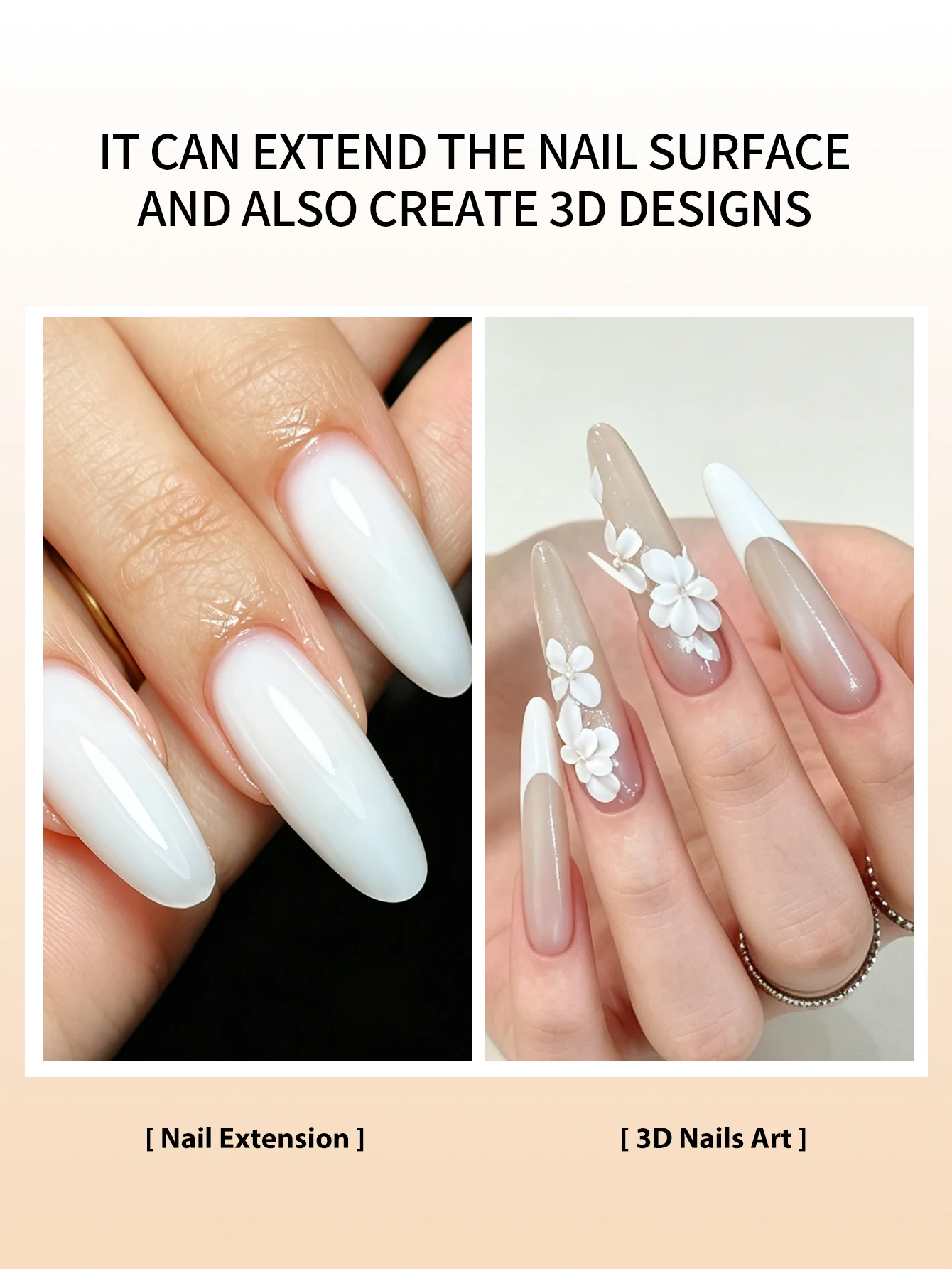 XEIJAYI 1 Stück 100g Weißes Weiches Nageltips-Gel für Künstliche Nägel UV-Gel Nagelverlängerung Funktionelles Design Maniküre-Werkzeuge – Detail 10
