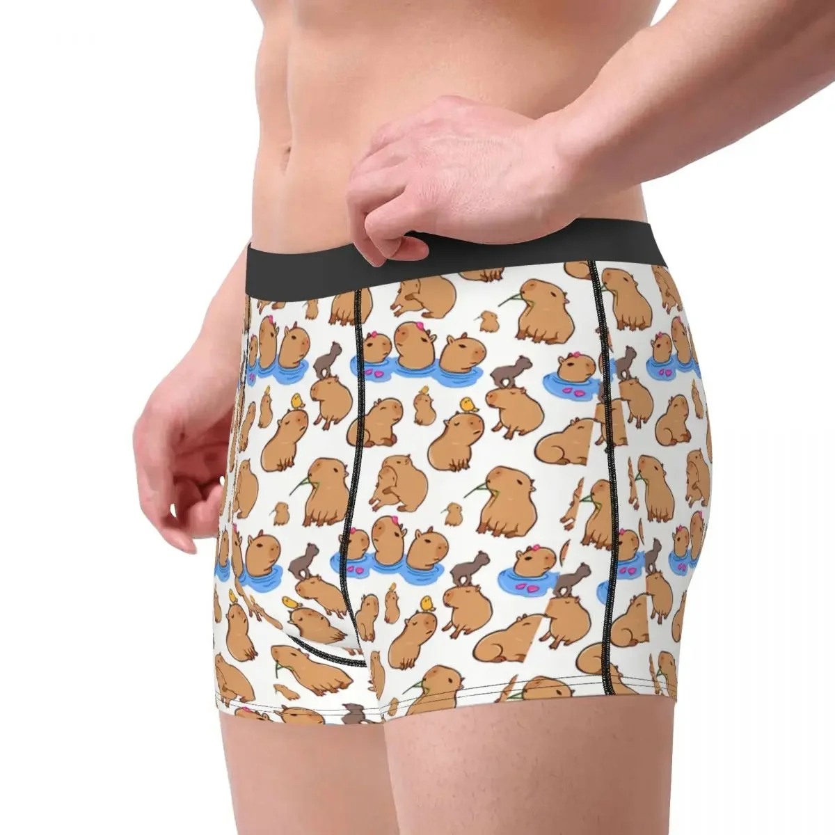 Capybara Animal Water Underpants Breathbale Panties Male Underwear Ventilate Shorts Boxer Briefs