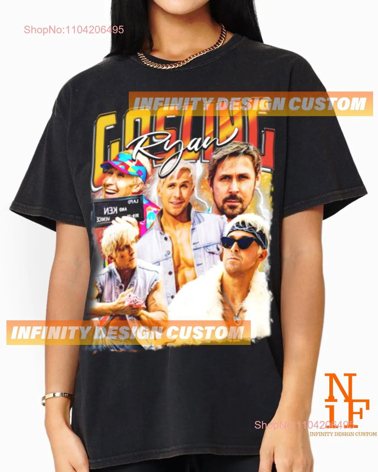 Ryan Gosling T shirt Movie Character Actress Vintage Bootleg Retro SweaT INFN522 long or short sleeves