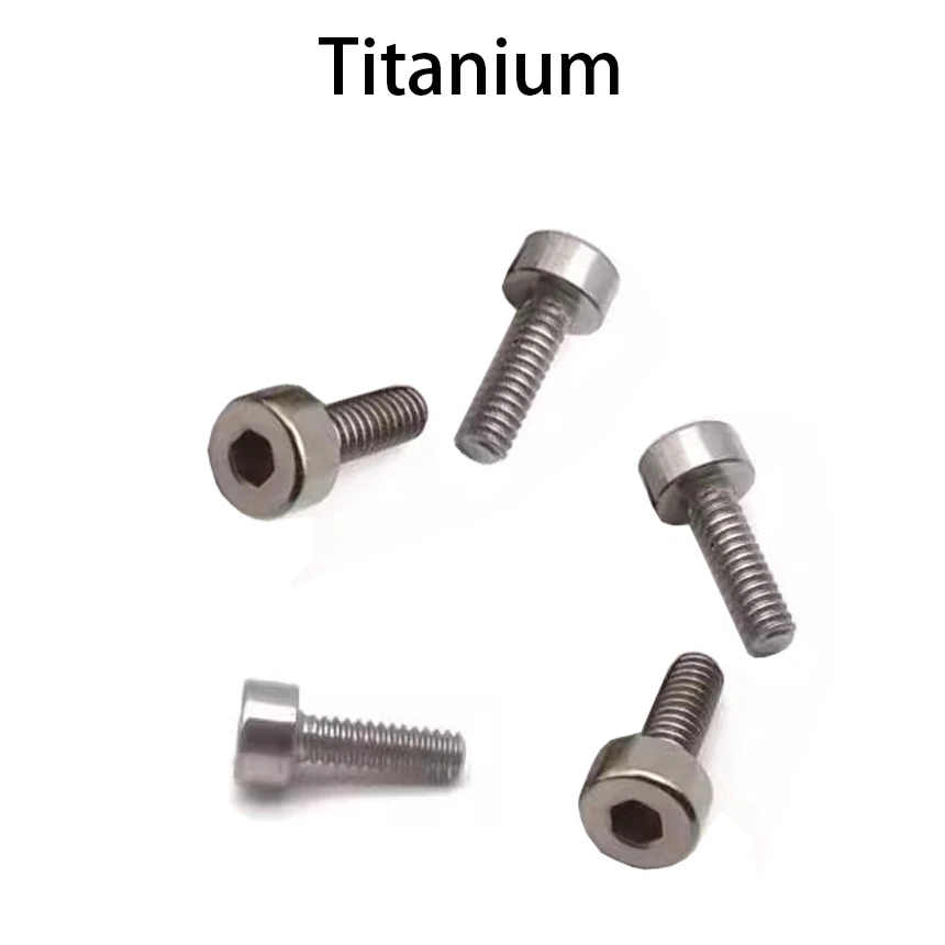 M1.6 M2 M2.5 M3 M4 M5 M6 4/6/8/10/12/15/20/25/30/35/40/45/50mm Length DIN912 TA2 Titanium Hex Hexagon Socket Head Cap Screw Bolt