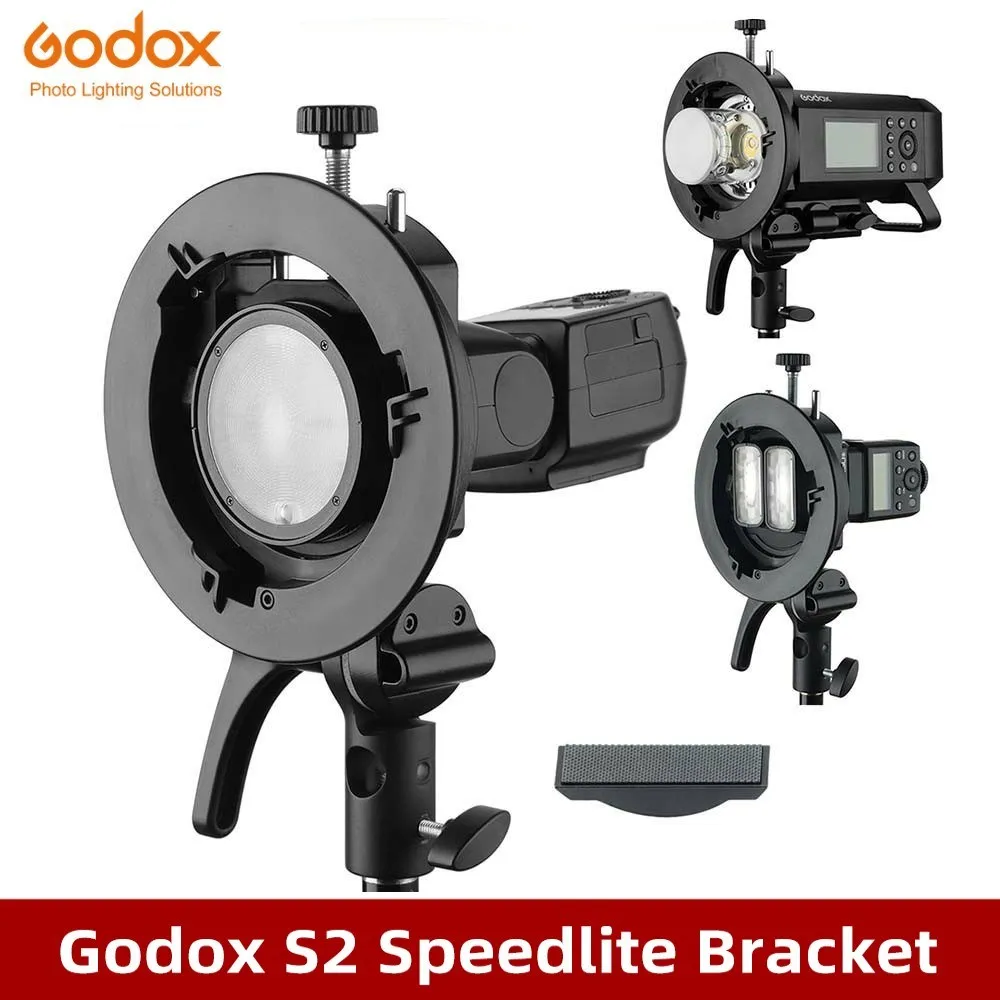 Godox Bowens Mount Flash S2 S-type Holder Bracket for Godox V1 V860II AD200 Round Head Speedlite V860II TT350 outdoor Flash