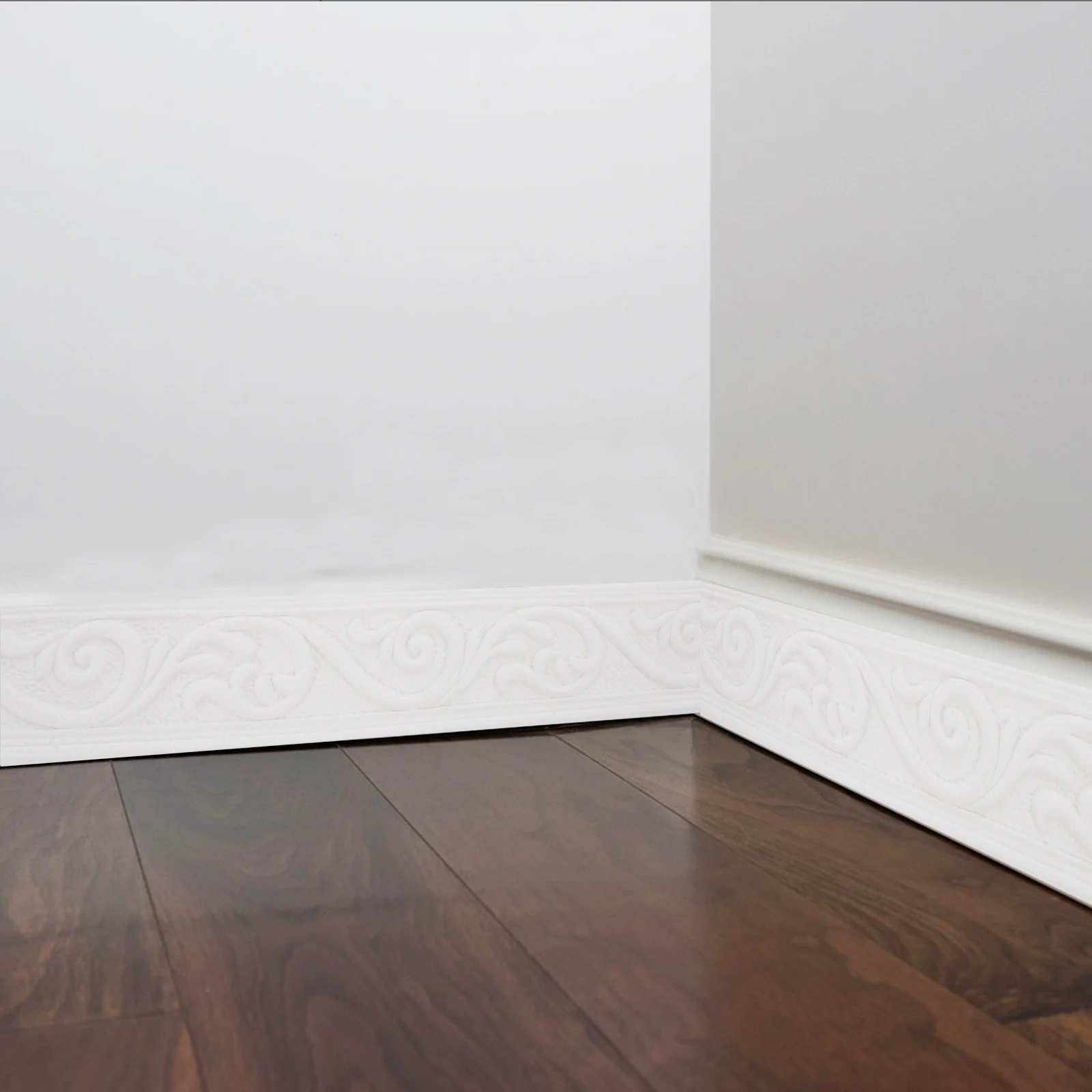 

4pcs 3D Self Adhesive Trim Kickaoxian Wall XPE Foam Decorative Border for Door Frame Stairs Flexible Molding Trim Wall Decal