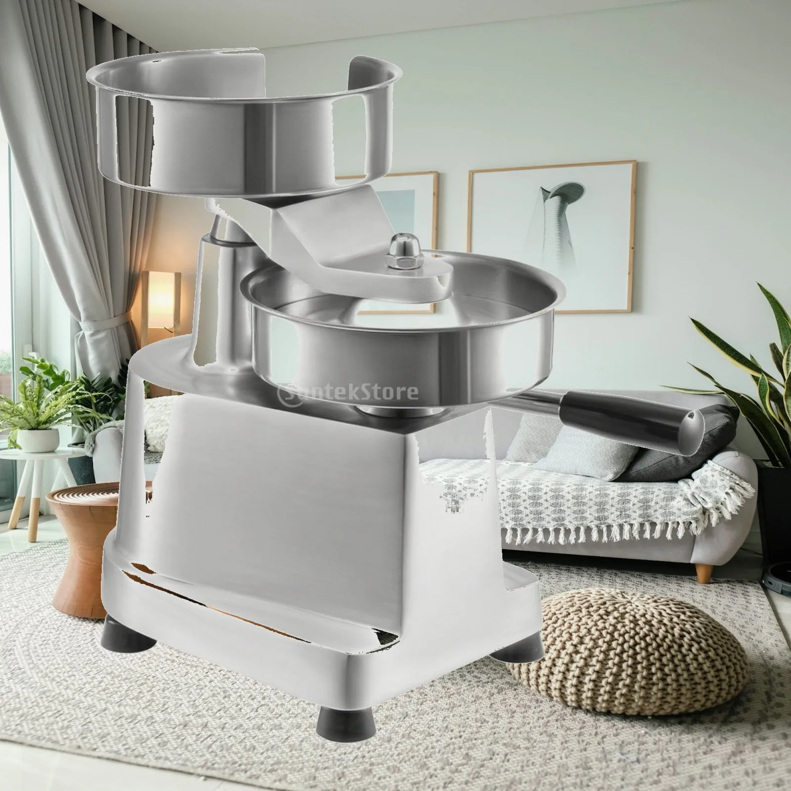 Stainless Steel Manual Burger Press Meat Patty Maker with Hinged Forming Plate for Homemade Hamburgers