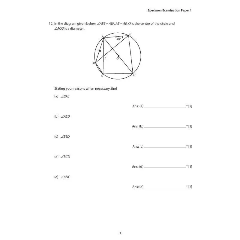ثلاثة أوراق امتحان الرياضيات الثانوية G3 3E CPD خدمات التعليم في سنغافورة Pte Ltd 9789815135640 #4