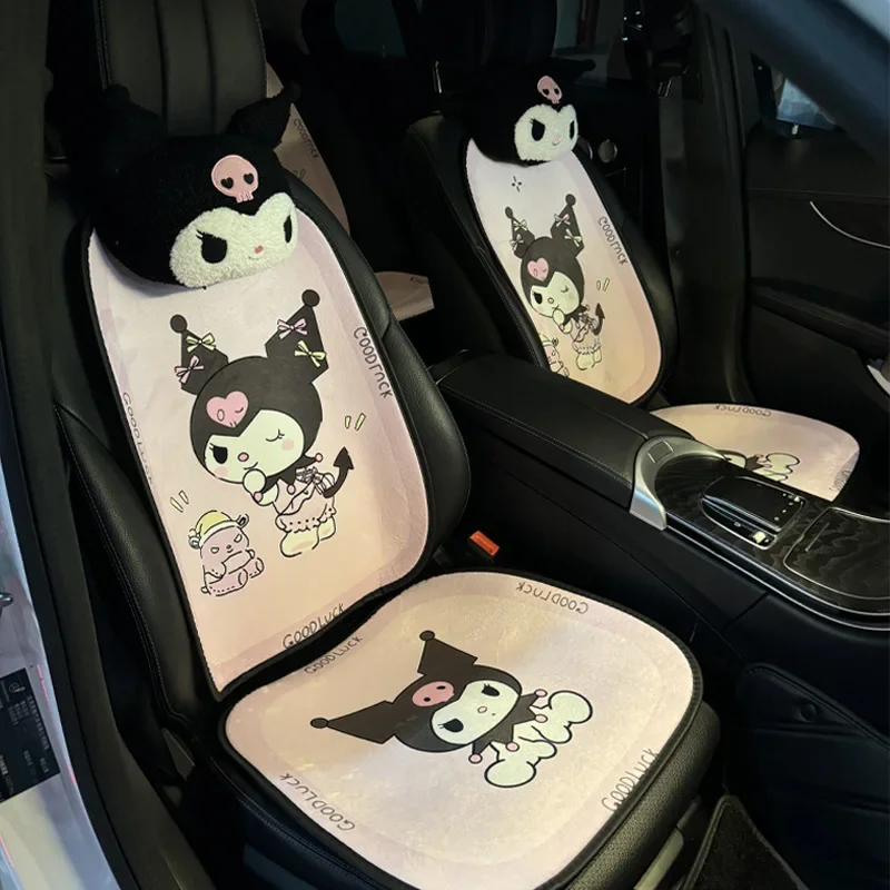 

Kuromi Car Seat Cushions Headrest Pillow Neck Protection Pillow Soft Sanriou Cartoon Car Decoration Accessories Festival Gift