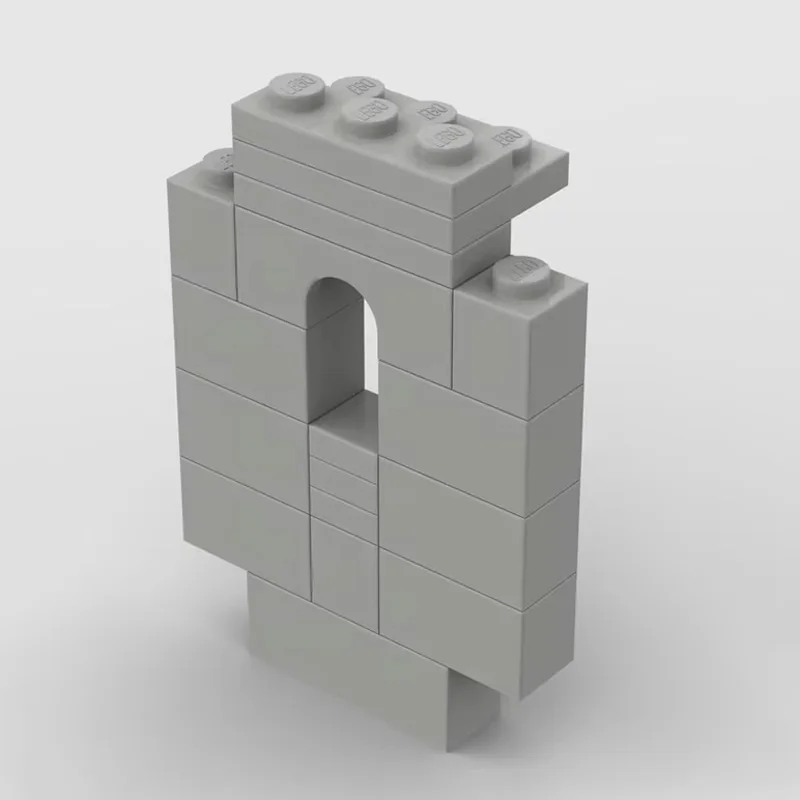 Creator Series DIY Building Set - 2x5x6 Arch Wall Window panel castle turret construction - compatible with MOC-4444