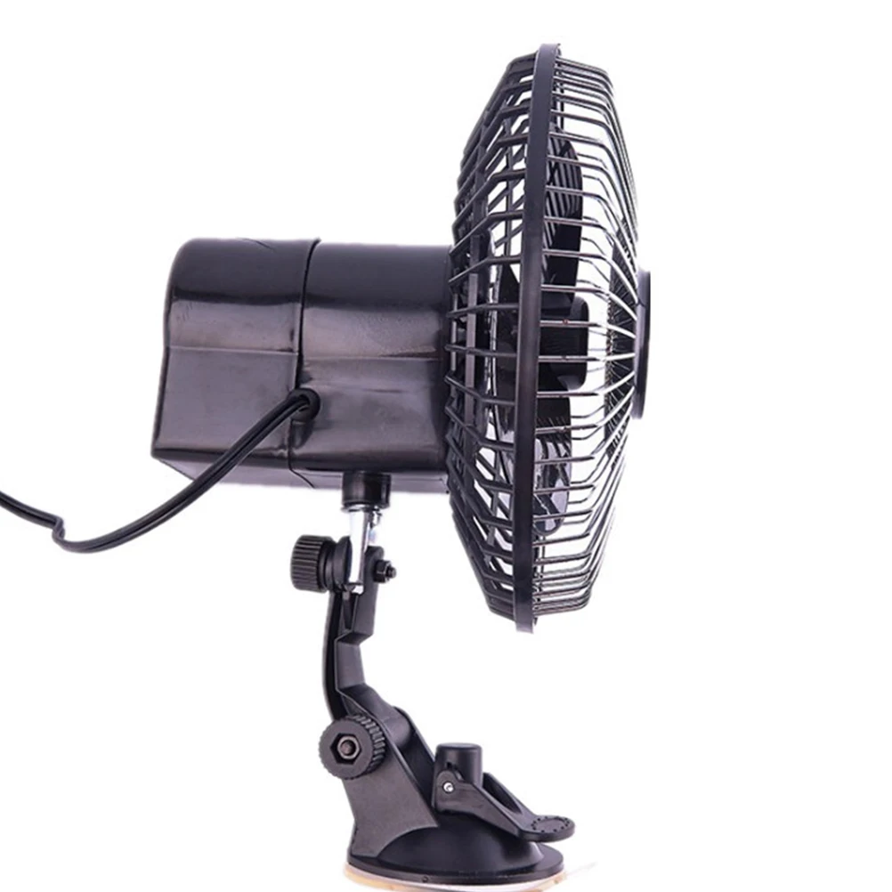 

Suction Cups Car Fan Small Vehicle Dashboard USB Portable with Black Air Cooling