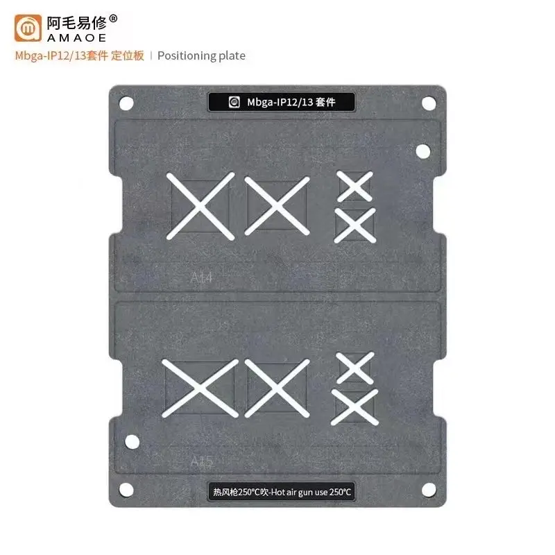 AMAOE Positioning MBGA for IP7-14PM Base + Stencils/22 in 1 full set /Mobile CPU/IC Reballing plateform Stencils/Mobile Repair