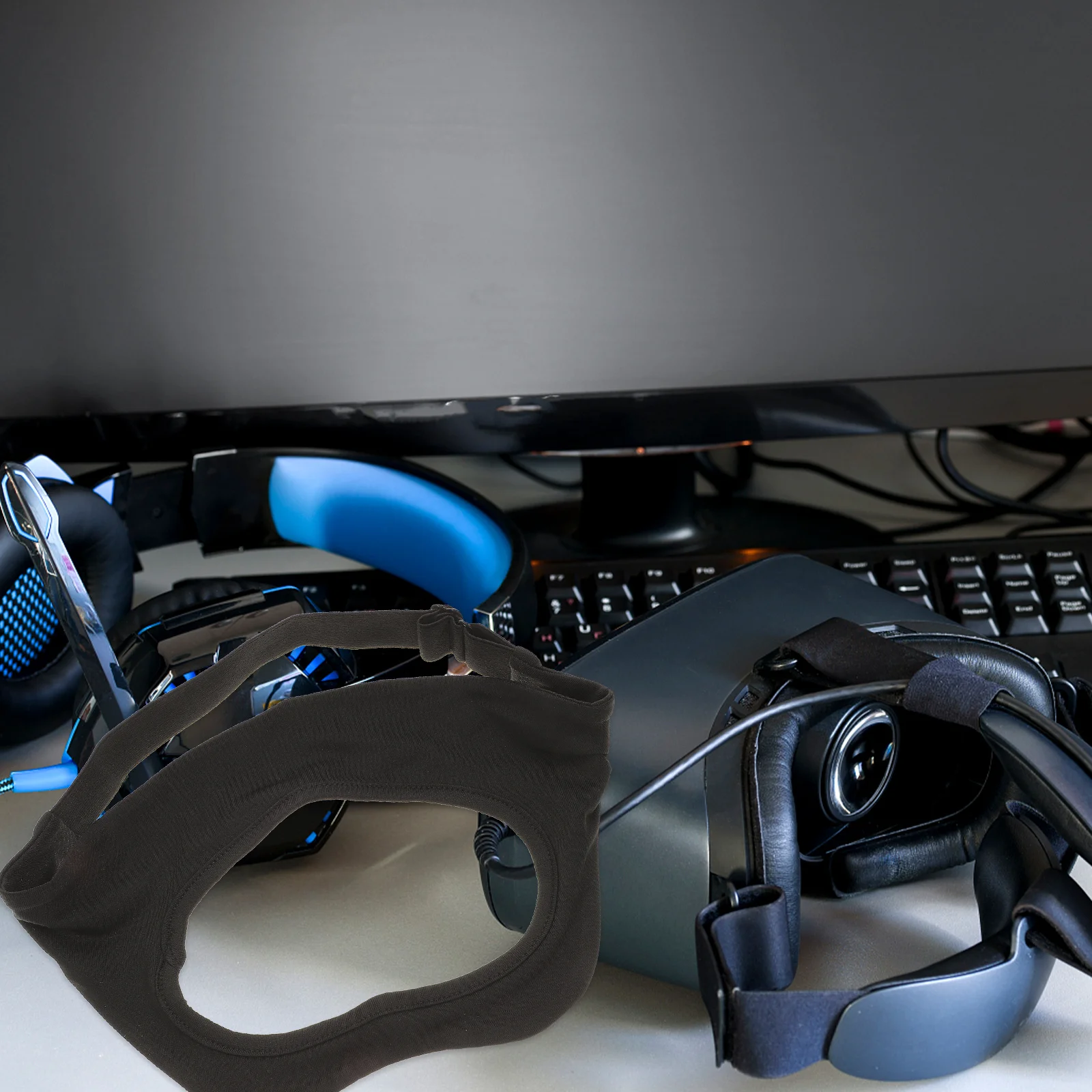 Adjustable Vr Eye Mask Cover Breathable Sweat Guard for Headset Accessories Quick Drying Easy to Replace Vr Sweat Band