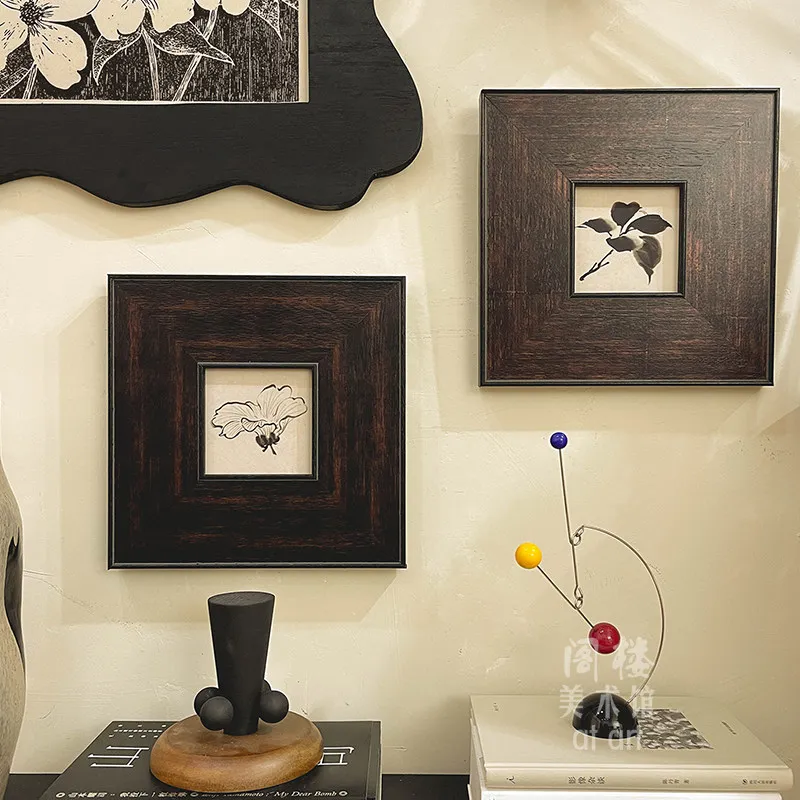 

Vintage Distressed Canvas Painting for Living Room Wall Stickers Retro Aesthetic Printed Artwork Mid-Century Sideboard Decor