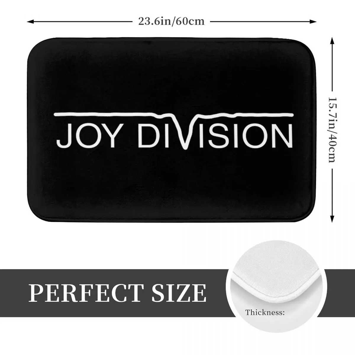 Joy Division Minimalist Anti-slip Doormat Floor Mat Antiwear Carpet Rug for Kitchen Entrance Home Bedroom Footpad Mats