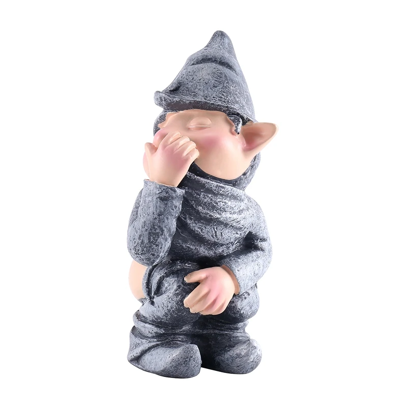 Naughty Gnome Pooping Miniature Statue Pooping Simulating Figurine Mold Funny Resin Dwarf Funny Lifelike Wacky Gift