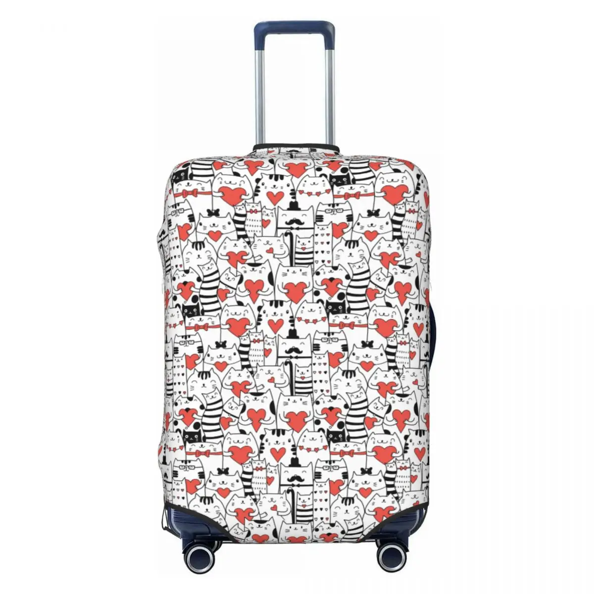 

Custom Colorful Cartoon Kitten Cat Travel Luggage Cover Elastic Suitcase Cover Protector Fit 18-32 Inch