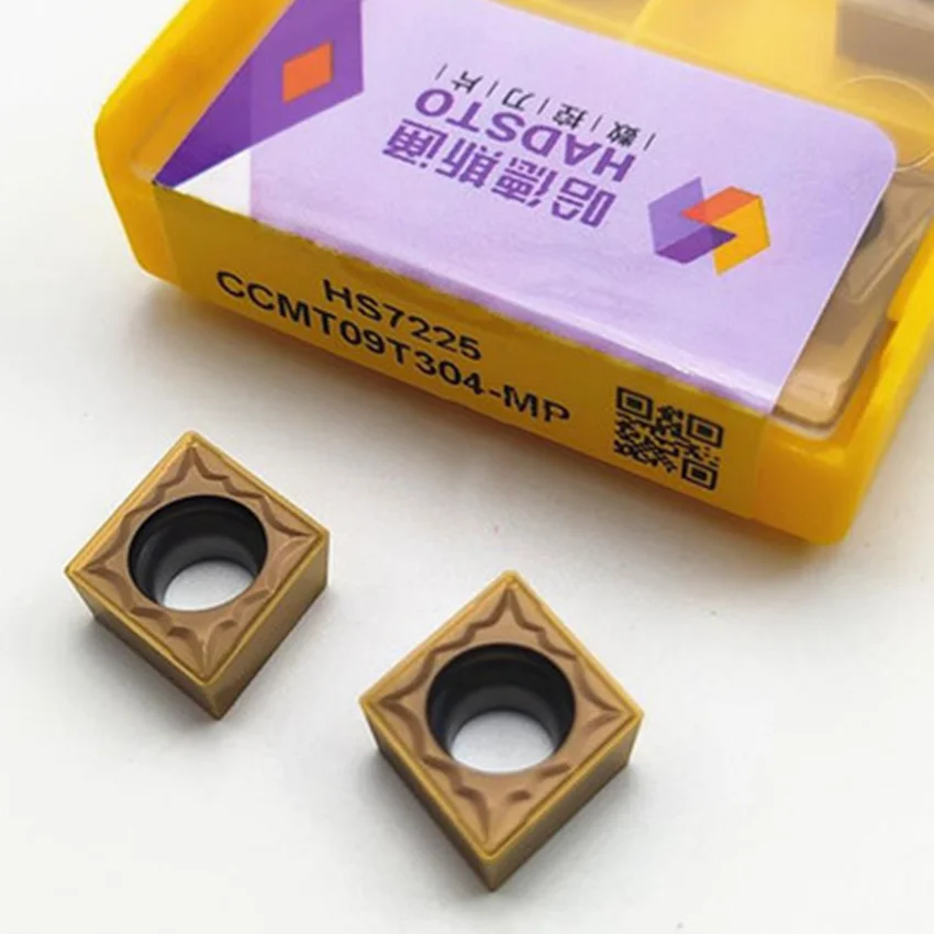 HADSTO-CCMT060204-MP HS7225/CCMT060208-MP, HS7225/CCMT09T304-MP, HS7225/CCMT09T308-MP, HS7225, insertos de carburo CNC, 10 unids/lote por caja