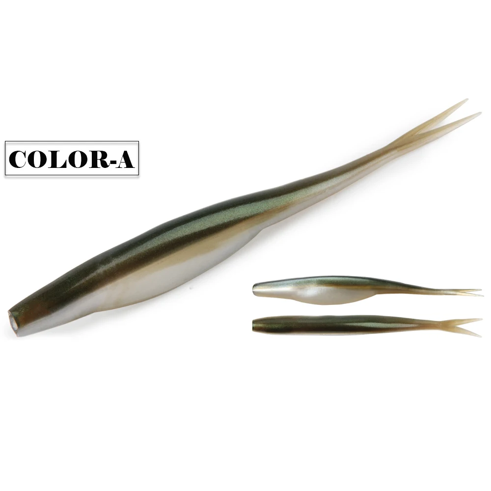 Spinpoler TPR Jerk Shad Leicht gegabelter Schwanz schwimmender künstlicher Silikon-Swimbait-Angelköder für Zander Hechtbarsch Bass Pesca