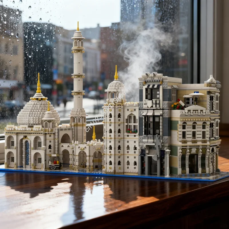 

7048 деталей MOC: Модель-конструктор «Уголок мечети Тадж-Махал» для сборки, идея для подарка на Рождество, развивающая игрушка, кирпичики для самостоятельной сборки