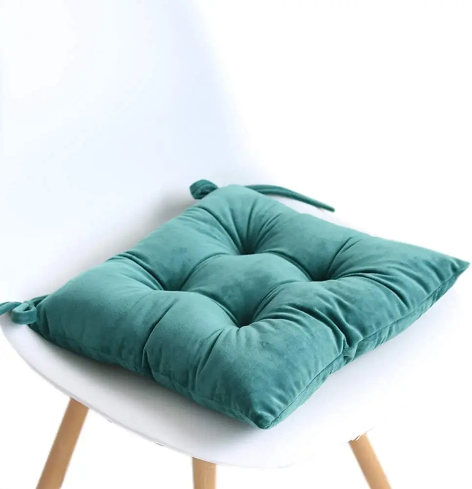 

Plush Thicken Tufted Cushion Chair Pads with Ties Dining Chair Pads and Cushions Tatami Cushion Office Chair Cushion for Offic