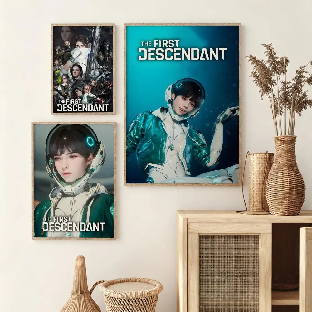 Game The First D-Descendant Poster Wall Stickers HD Vintage Painting Self Adhesive Art Decals for Living Room Home Bedroom Decor