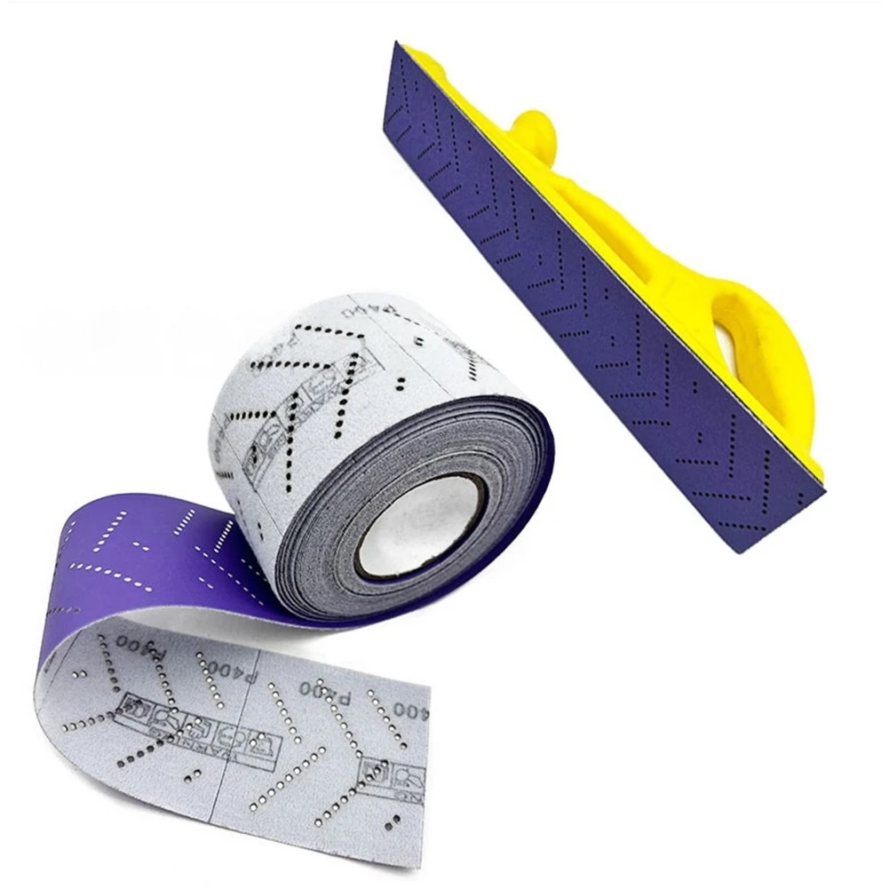 12M 70mm Width Sandpaper Roll 80-600 Grits Purple Hook Sandpaper Earthenware Abrasives For Wood Metal And Automotive Finishes
