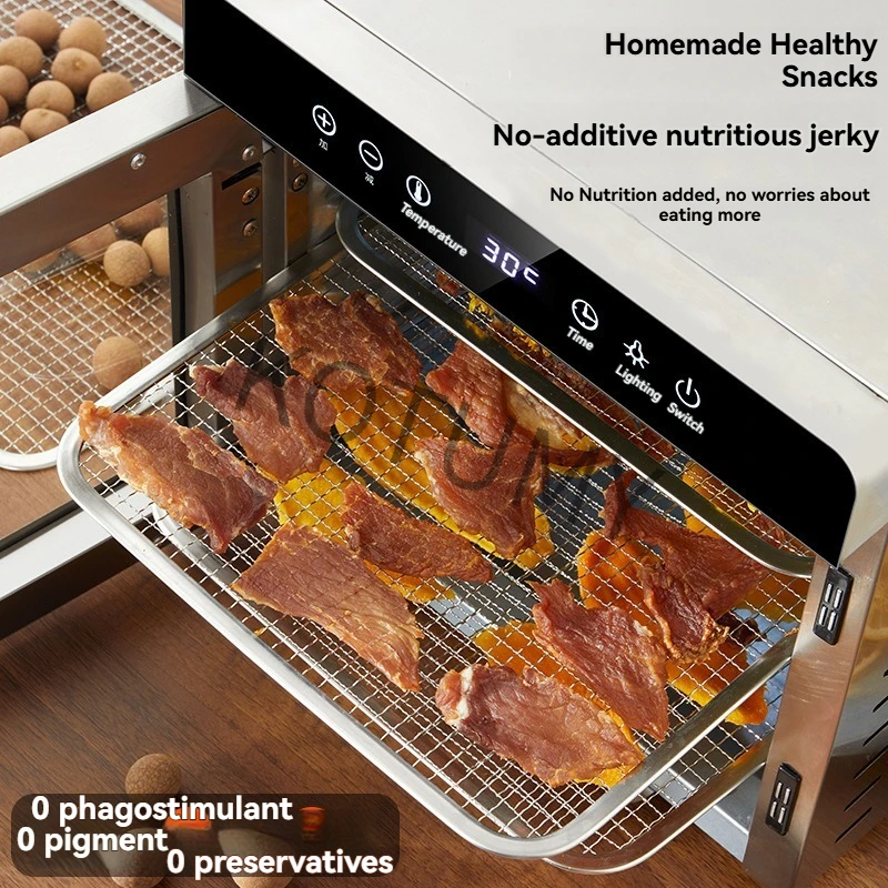 

Adjustable Temp Food Dehydrator - Fruit/Vegetable/Meat/Pet Treat Dryer, Home Kitchen Fruit Jerky Making Machine