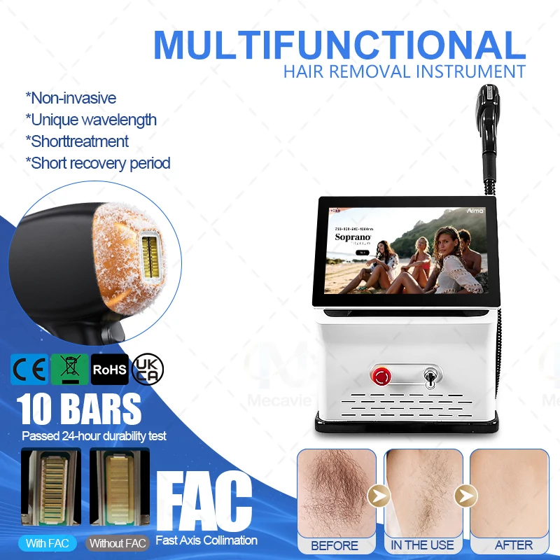 5000W Diode Laser Hair Removal Machine 5 Wavelengths FAC Fast Axis Collimation Freezing Point Painless Permanent High Power