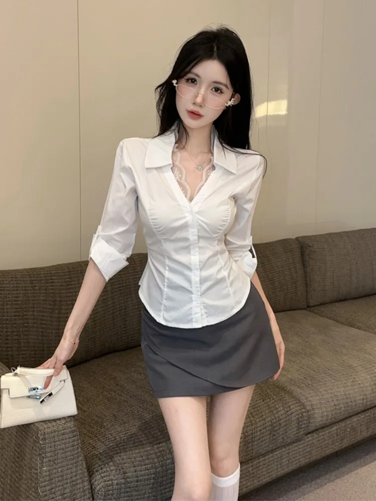 

Sexy Long Sve Slim Fit irt And ort Skirt Two Piece Set for Women Pure Desire Design Trendy Autumn Winter Faion