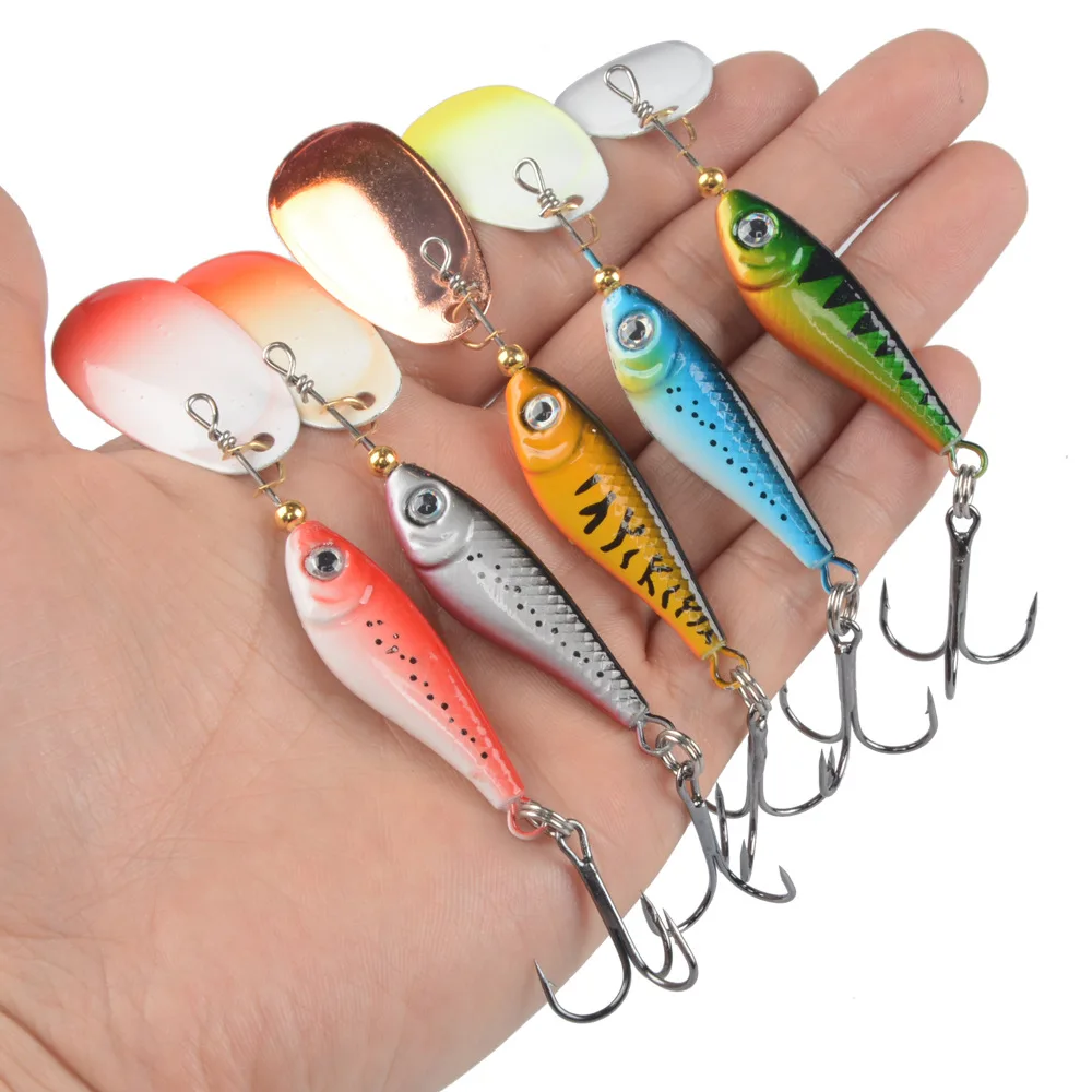 Fishing Spoons Metal Lures , Spoons Hard Fishing Lures, Metal Fishing Lure, Metal Fishing Sequin Lures Baits for Trout, Panfish