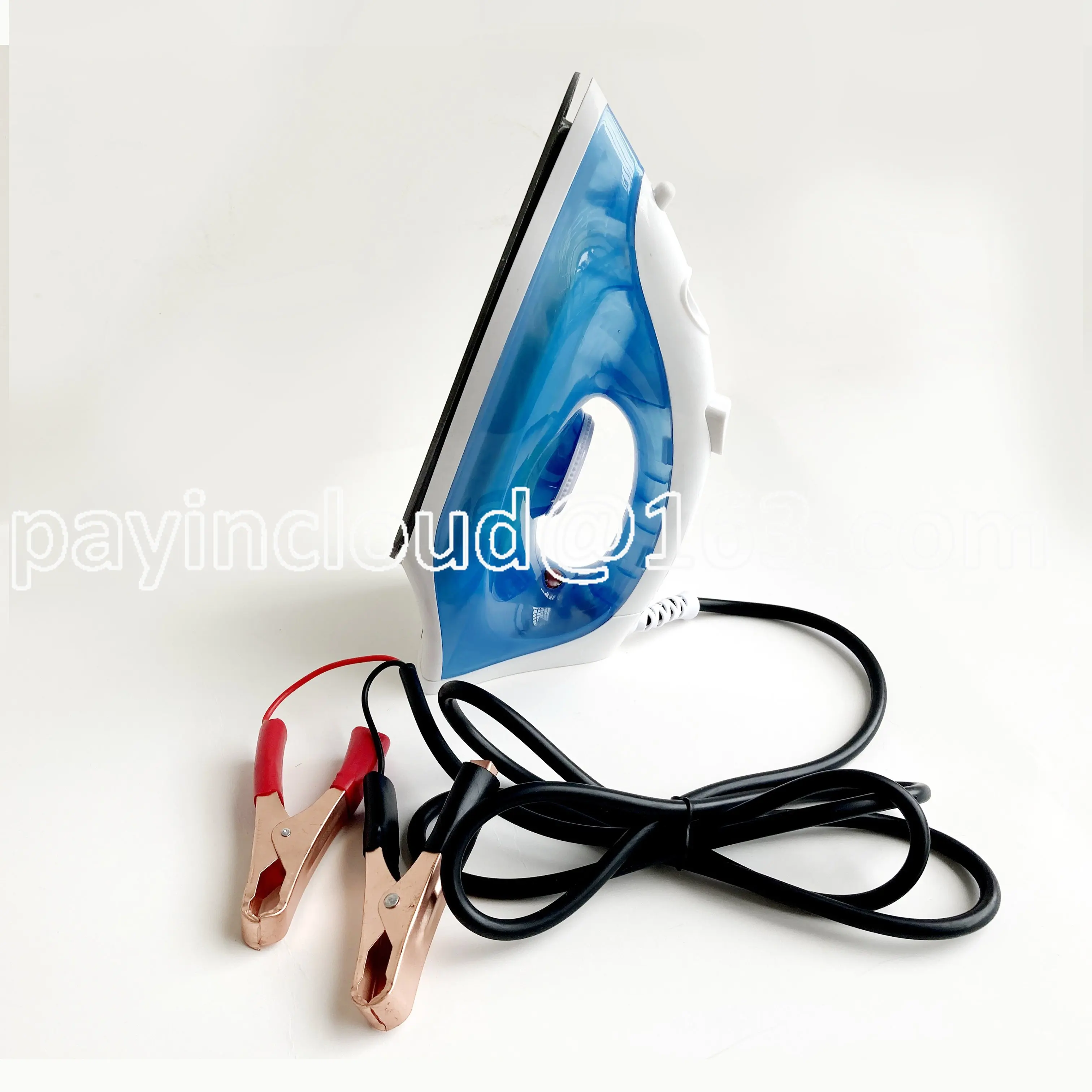 12v clothes iron dc electric spray iron for clothes powered with battery 12v plug Crocodile clip