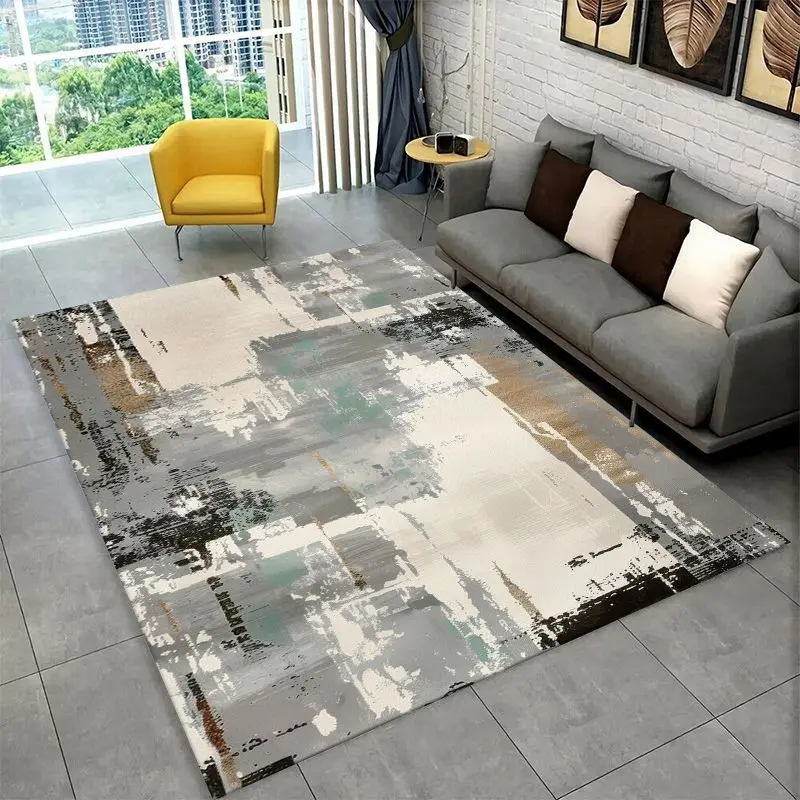 Retro Bohemian Geometric Art Lines Luxury Large Area Rug Non-slip Carpet for Bedroom Living Room Sofa Home Decor Floor Mat Gift