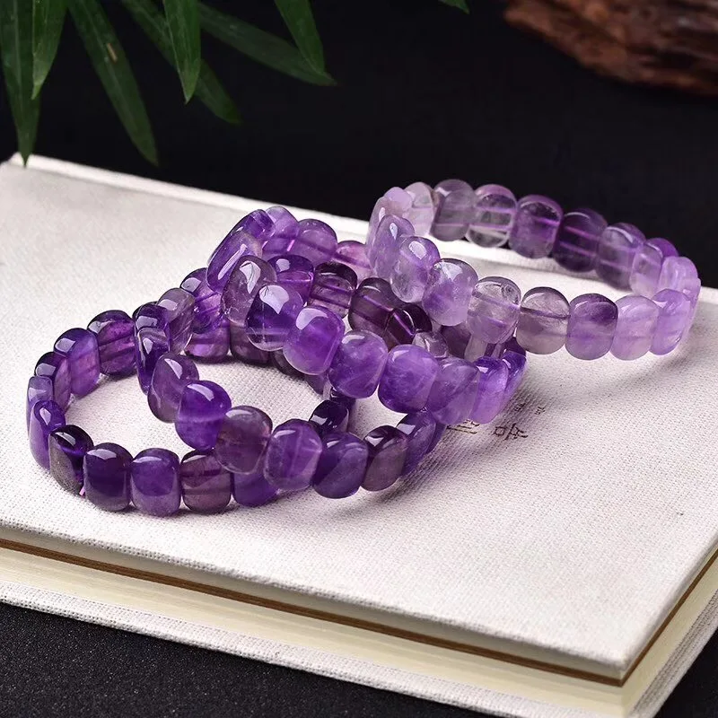 Ore Amethyst Manual Women's Fashion All-Match Bracelet Couple Simple Bracelet Ornament Girlfriends'