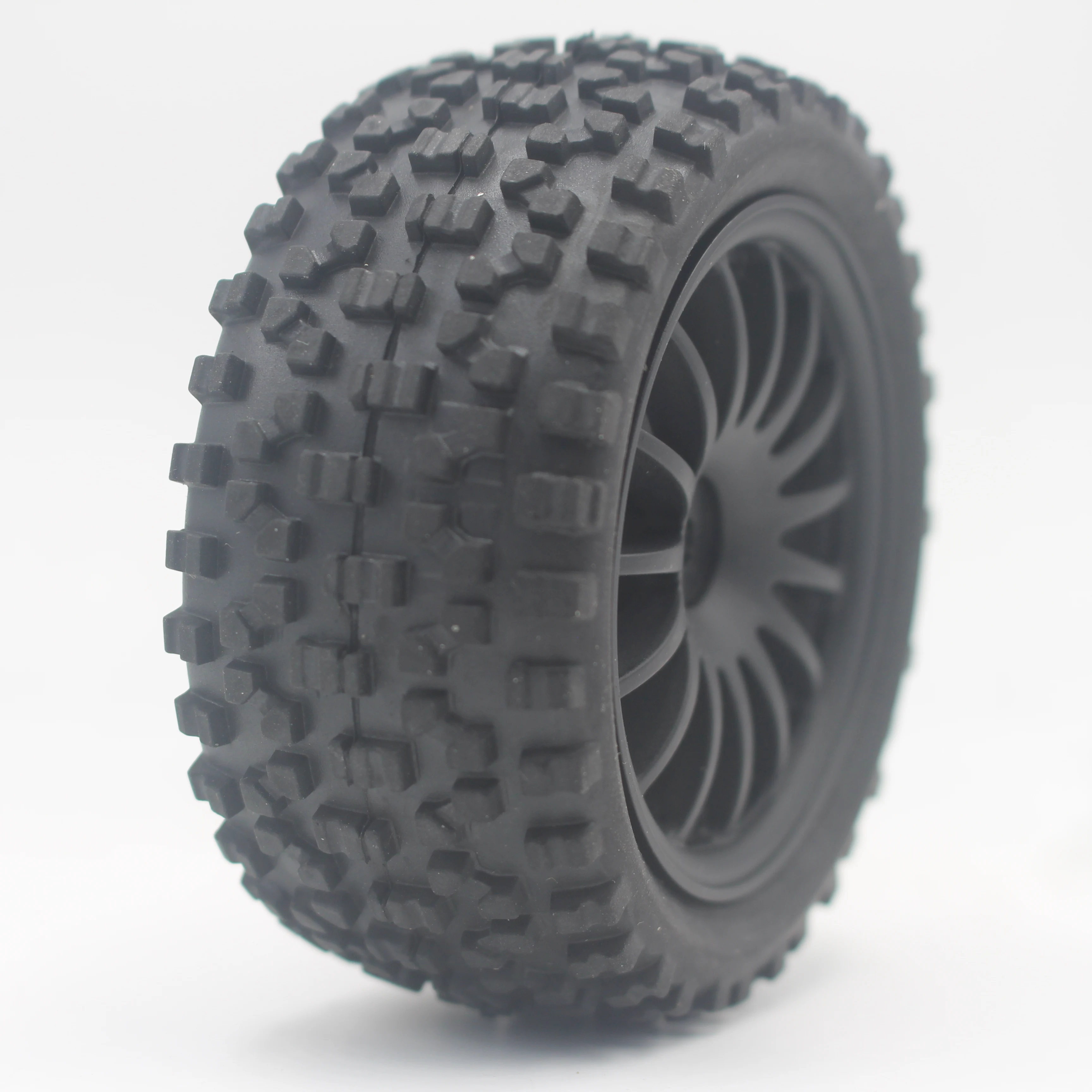 4pcs 1/10 Scale Buggy Off Road Tires Tyre Nylon Wheel for 1:10 4WD Buggy Tamiya Wltoys 144001 HSP 94107  Also For 1/12 1/14 1/16