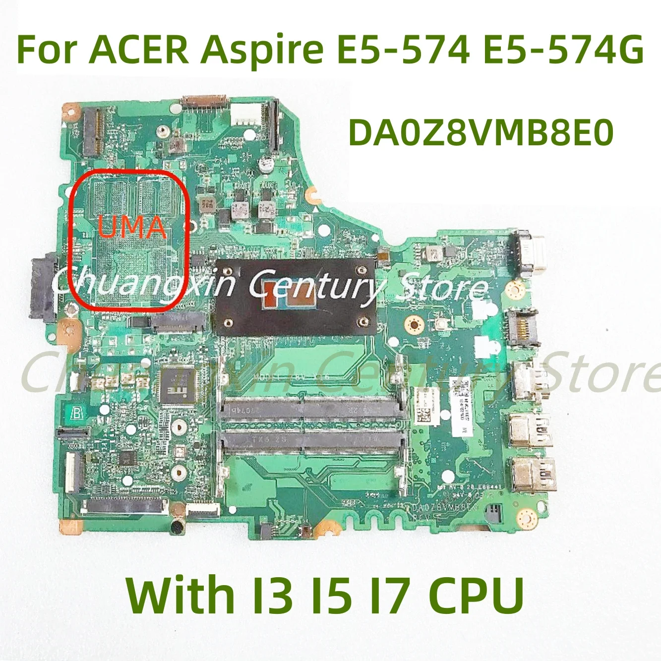 

Подходит для ACER Aspire E5-574 E5-574G E5-476, материнская плата ноутбука DA0Z8VMB8E0 с процессором I3 I5 I7 100%, протестирована на полную работу