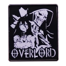 Overlord Albedo and Ainz Enamel Pin Funny Anime Movie Brooch Badge Otaku Gift