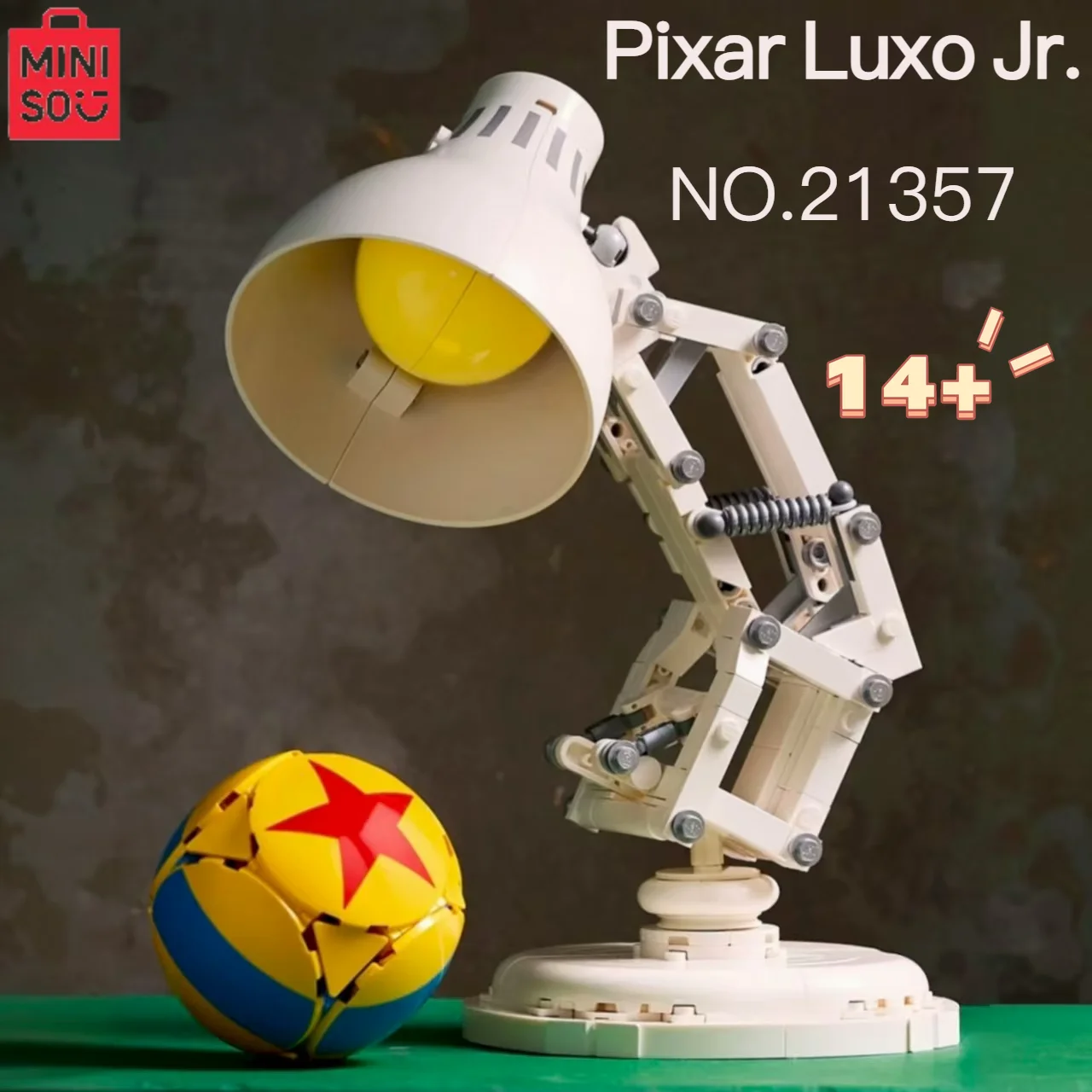 613 pièces MINISO idées Disney Pixar Luxo Jr 21357 lampe de table bloc de construction décoration de la maison pour les enfants vacances cadeau d'anniversaire de noël