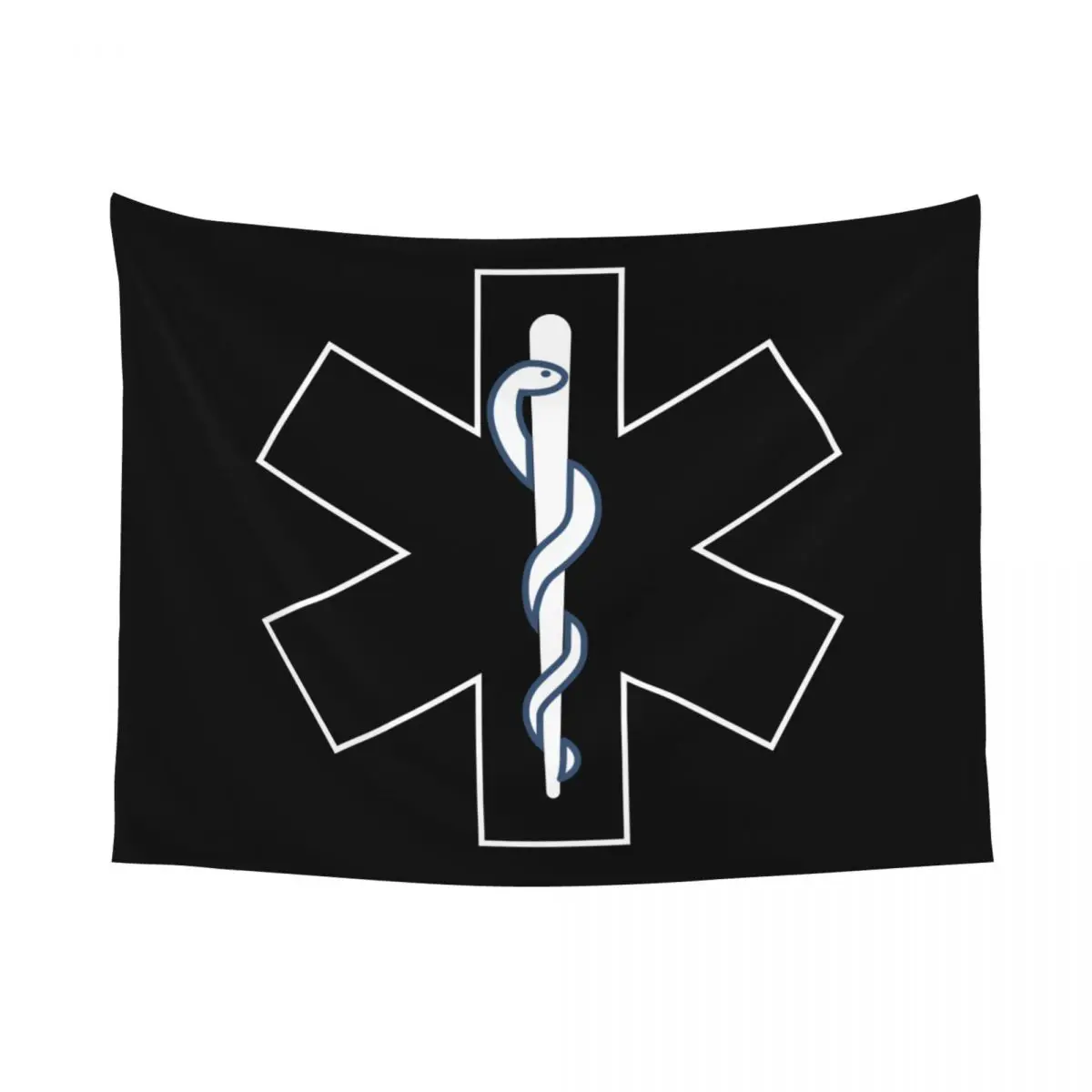 Paramedic Star Of Life Tapestry Home Decor Custom Hippie Wall Hanging Emt Emergency Medical Symbol Tapestries for Bedroom