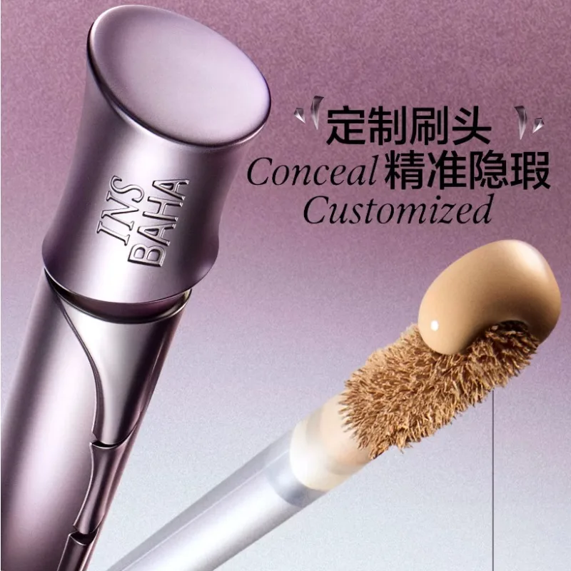 INSBAHA Long-Wear Color-Correcting Concealer Lightweight Full-Coverage Liquid,Covers Acne & Scars,Natural Buildable Finish