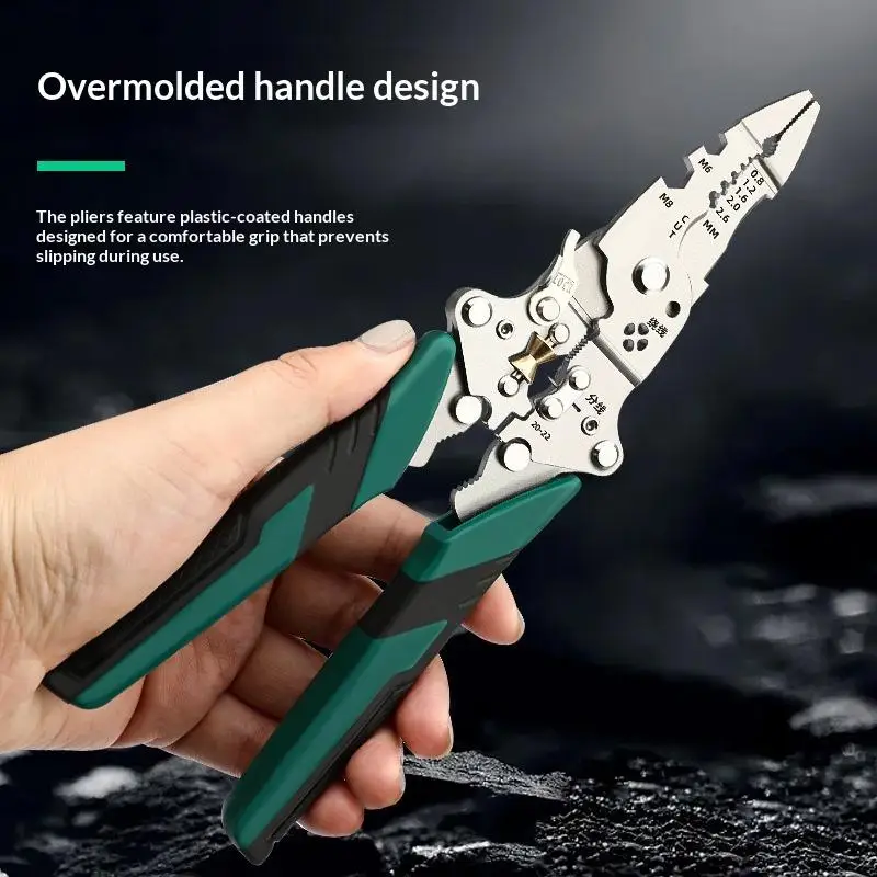 Hot Wire Stripper Foldable Cable Cutter Stripper Pliers Multi-Function Electrician Hand Tool For Wires Cutting Crimping Winding