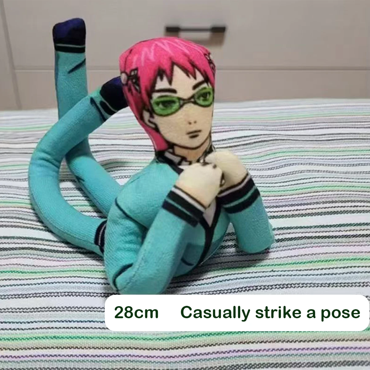 Anime The Disastrous Life of Saiki K Saiki Kusuo Cosplay Doll Twistable Shape Room Decoration Abstract Cartoon Figure Dolls Gift