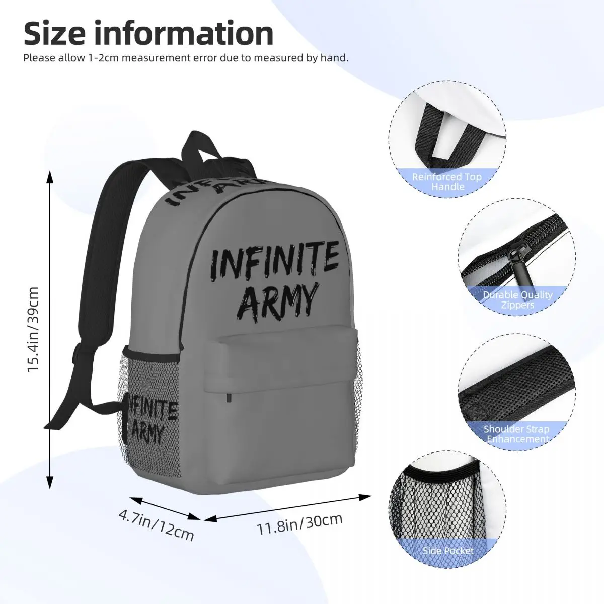 Caylus Merch Infinite Army Backpack Student BookBag Children School Bag Computer Shoulder Bags for Boys Girls