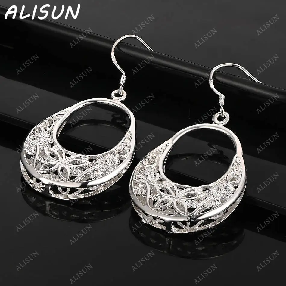 

ALISUN 925 Sterling Silver Retro Earrings Drop Earrings For Women Charm Trend Birthday Gifts Fashion Party Fine Jewelry