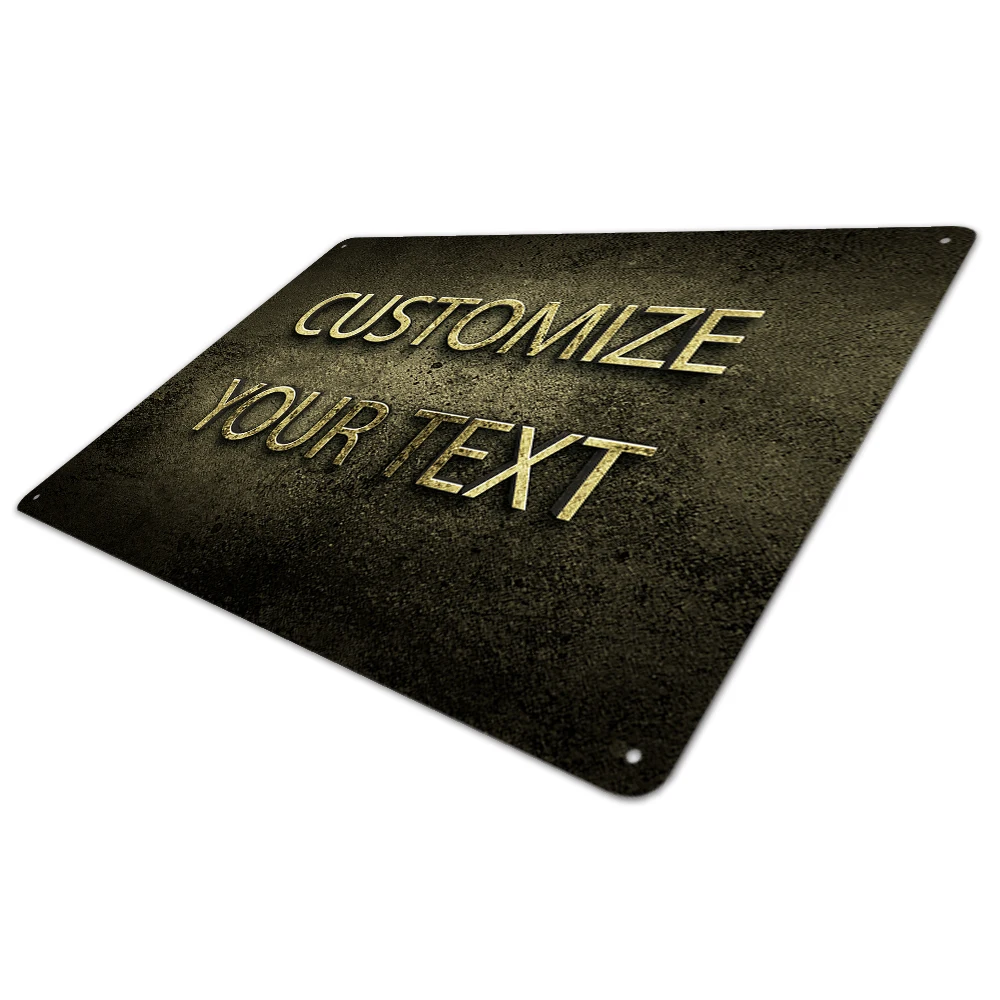 Decoración de pared de metal moderna personalizada, letrero de texto 3D falso personalizado, regalo de aniversario, fácil de colgar