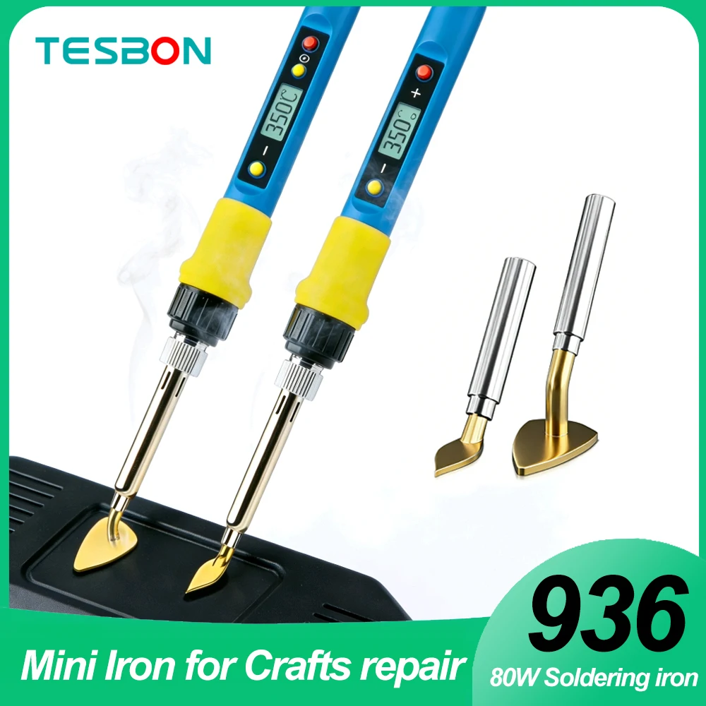 

Mini Iron 80W Digital Adjustable Temperature Plastic Welding Iron Gun Break Part Repairing Tool for Home Improvement