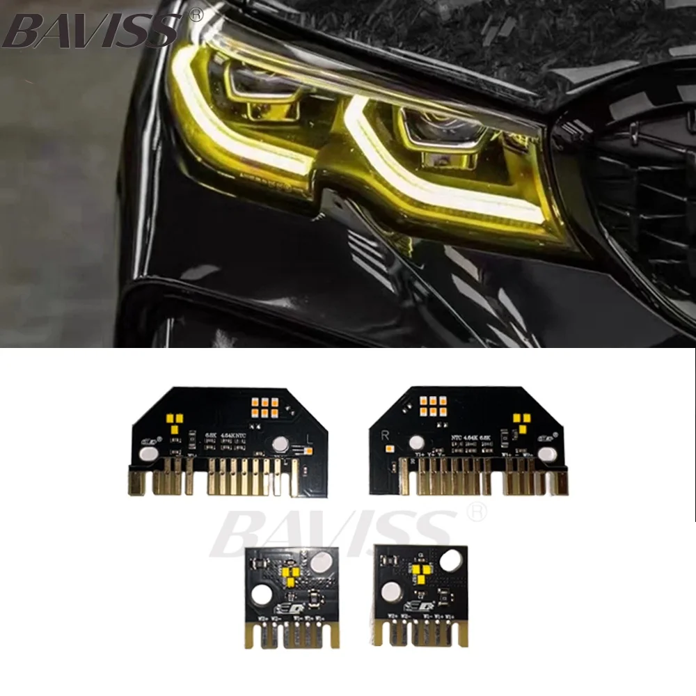 

Для BMW G20 G21 G28 3 серии 2019-2022 Лазерные DRL Многоцветные светодиодные фары в стиле дневных ходовых огней Желтый Красный Синий Янтарный DRL