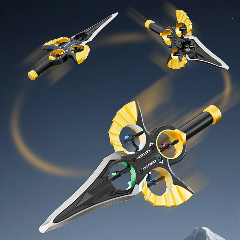 Handgesteuerung 2,4 G RC Flying Sword Drone Stunt Flugzeug mit LED-Leuchten Kindergeburtstag Weihnachtsgeschenk