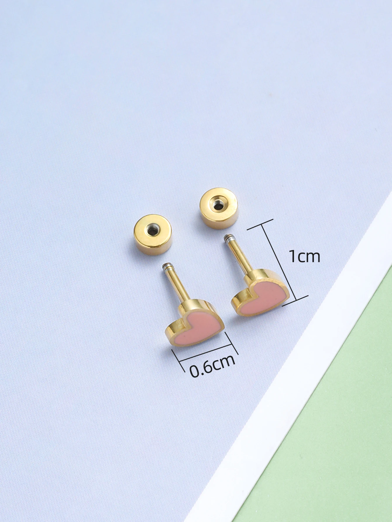 A pair of love pink earrings