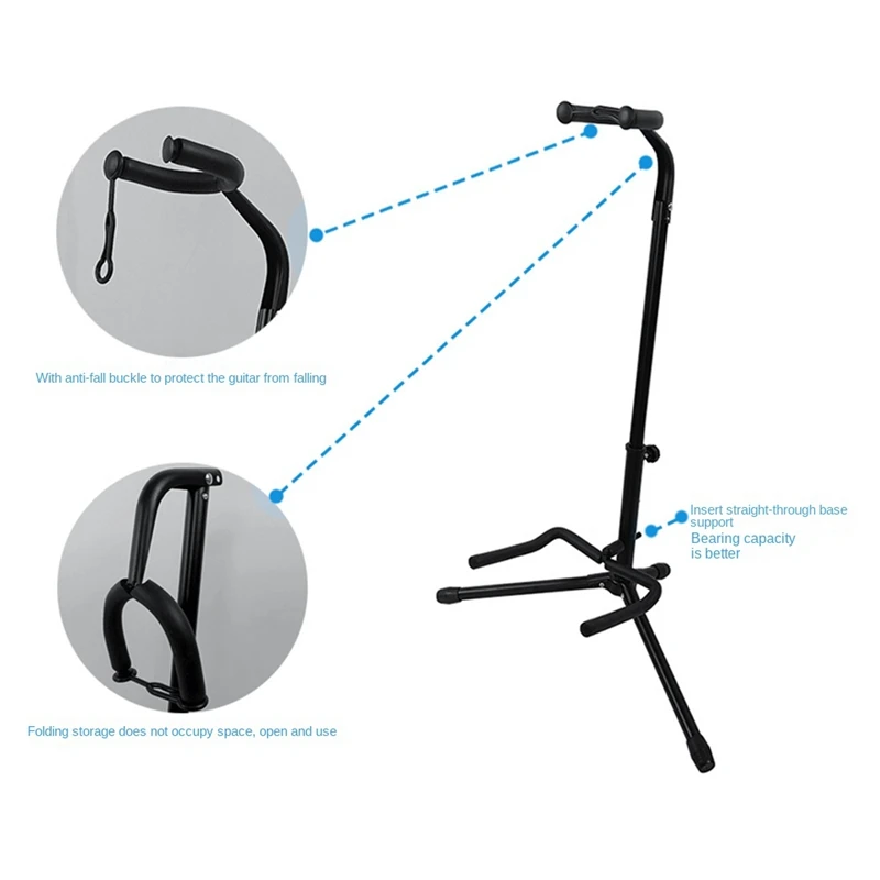 Metalen Vloer Gitaarstandaard Met Statiefhouder Voor Akoestische Elektrische Gitaar, Gitaar Accessoires Rack Houder Gitaar