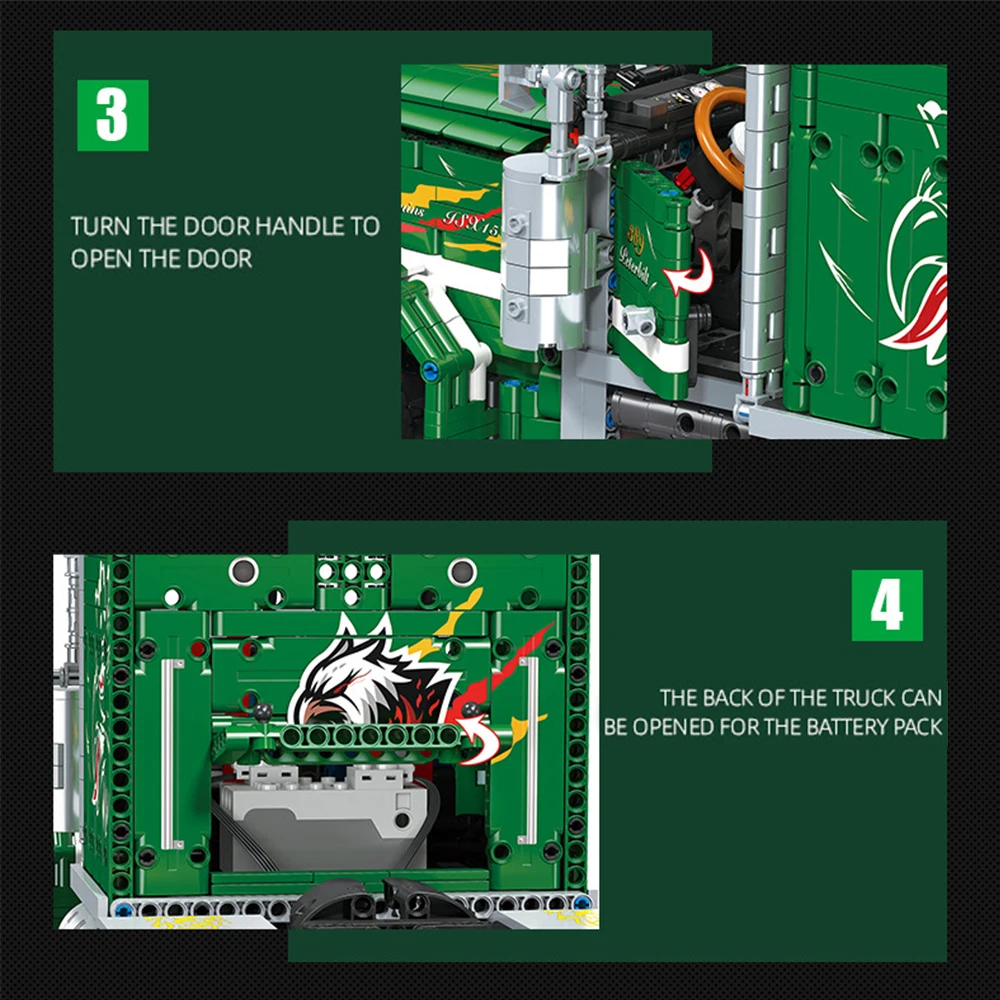 نموذج مكعبات البناء 2105 قطعة من رأس الشاحنة الثابتة من بلاستيك ABS وهو كبير ومناسب لتزيين المنزل وهدايا العطلات