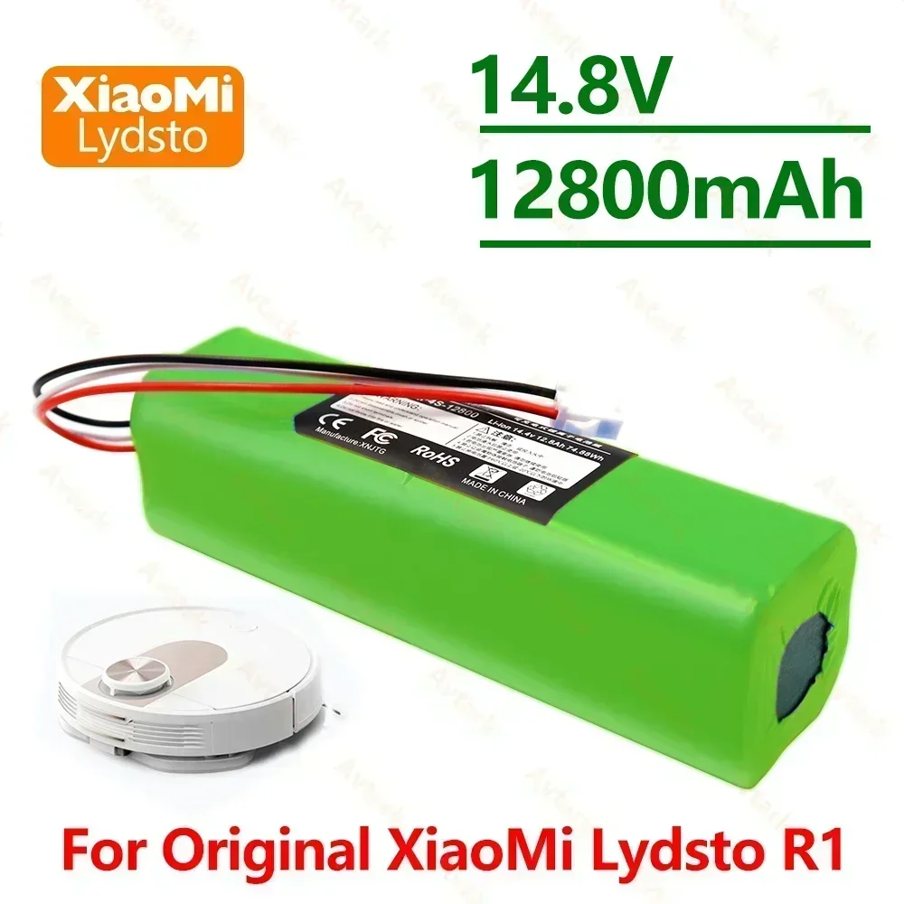 

For XiaoMi Lydsto R1 Viomi S9 Roidmi Eve Plus Rechargeable Li-ion Battery Robot Vacuum Cleaner R1 Battery Pack12800mAh